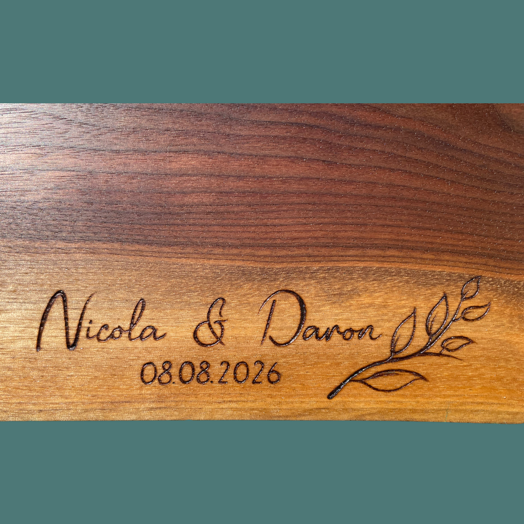 Custom wood serving board