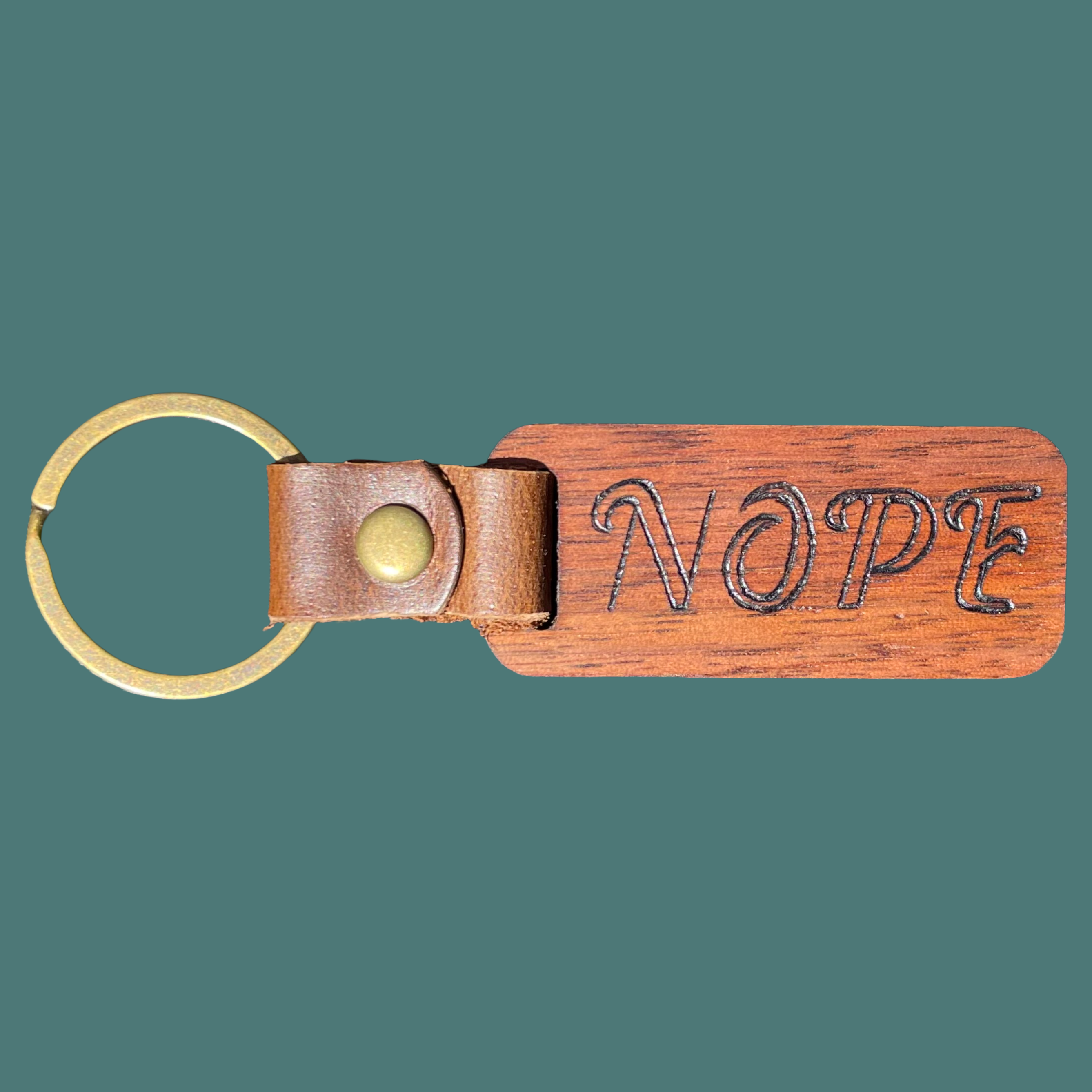 Sassy wood keychain