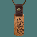 Dog breed wood keychain