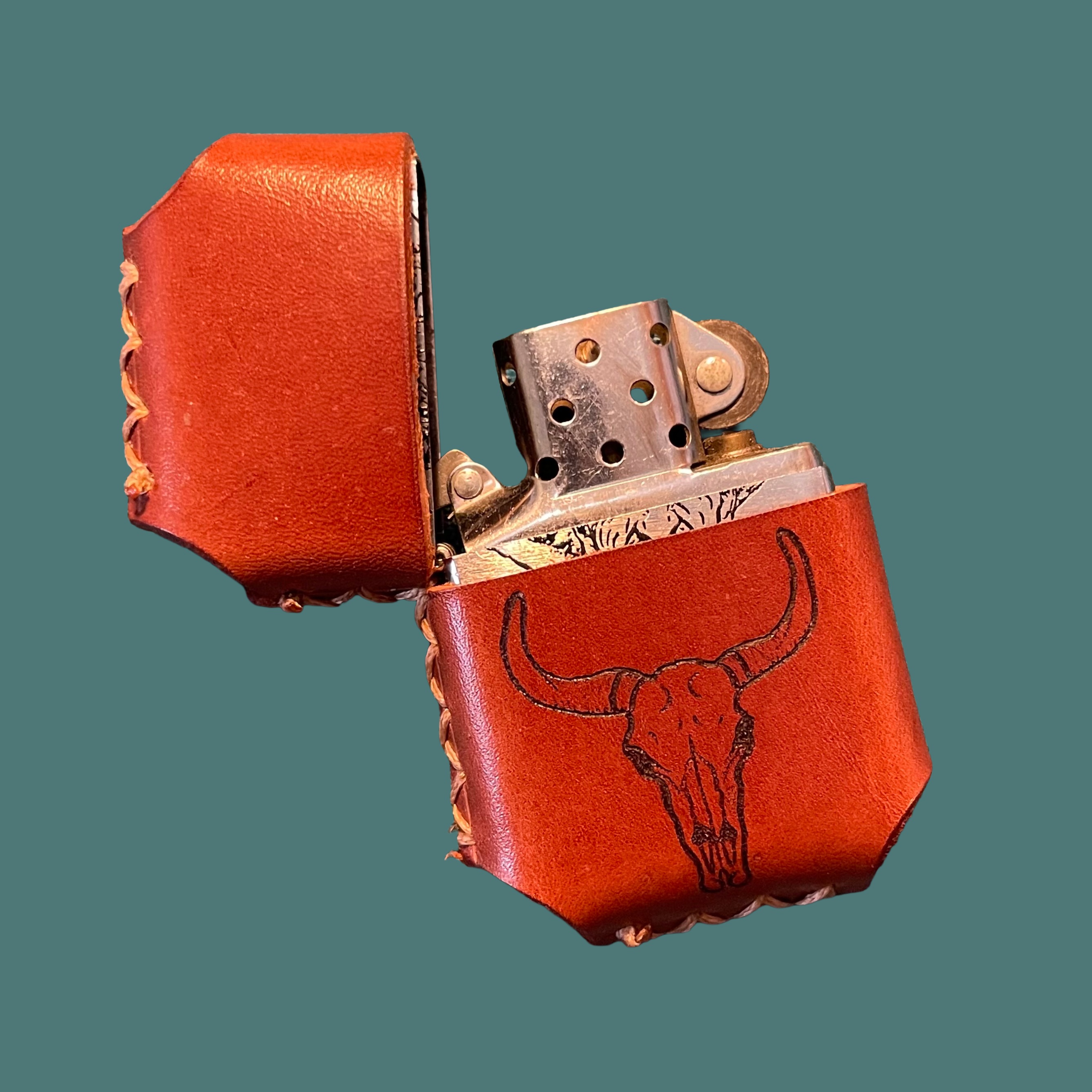 Cow skull Bic or Zippo case