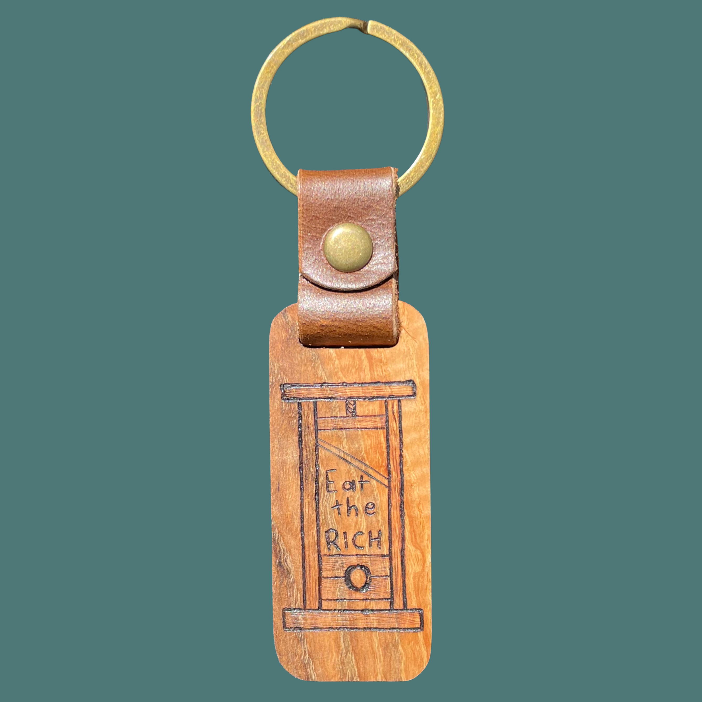 Sassy wood keychain